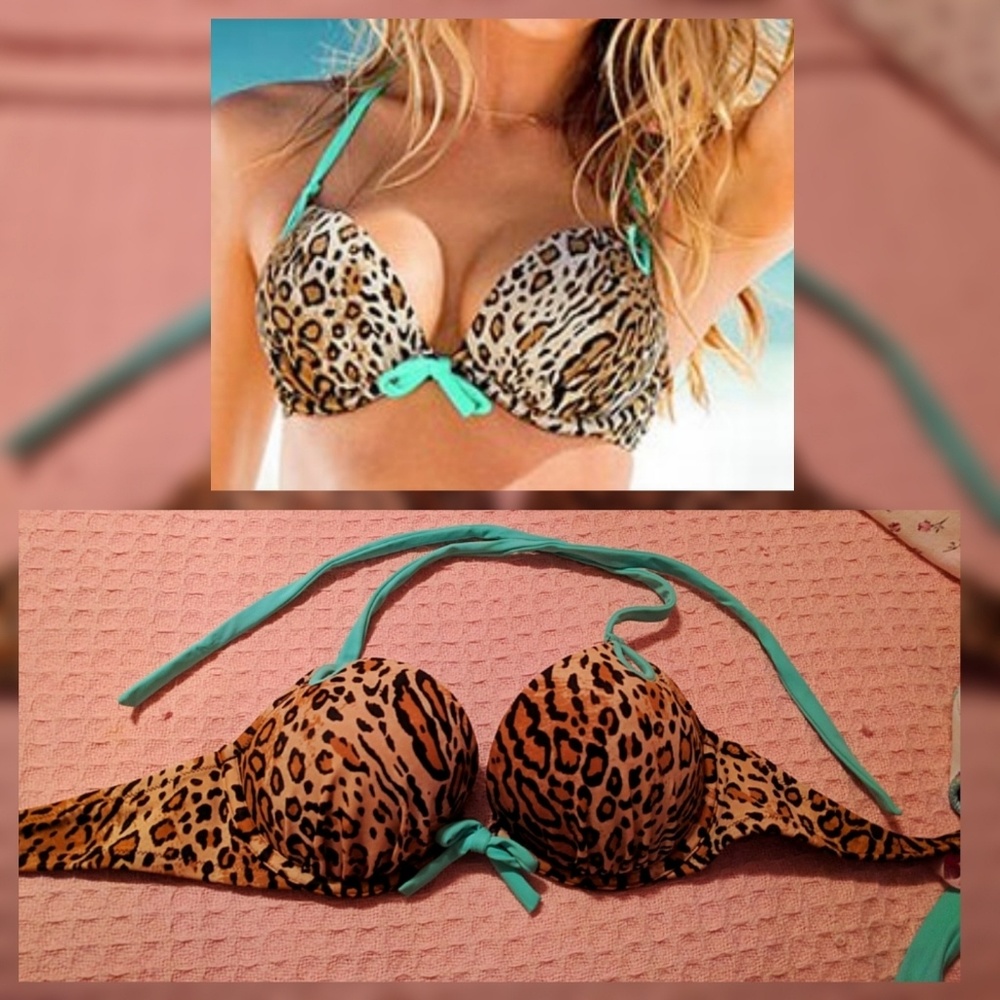 Victoria's Secret Leopard Halter Bikini Top